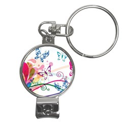 Butterfly Vector Art Nail Clippers Key Chain by Ket1n9