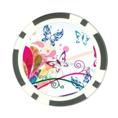 Butterfly Vector Art Poker Chip Card Guard (10 Pack) by Ket1n9