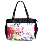 Butterfly Vector Art Oversize Office Handbag (2 Sides) Front