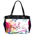 Butterfly Vector Art Oversize Office Handbag (2 Sides) Back