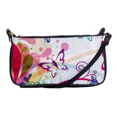 Butterfly Vector Art Shoulder Clutch Bag by Ket1n9