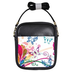 Butterfly Vector Art Girls Sling Bag by Ket1n9