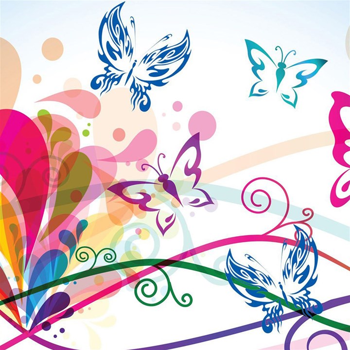 Butterfly Vector Art Play Mat (Square)