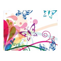 Butterfly Vector Art Two Sides Premium Plush Fleece Blanket (mini) by Ket1n9