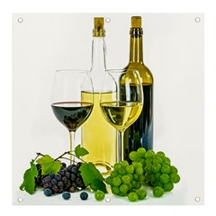 White Wine Red Wine The Bottle Banner And Sign 4  X 4  by Ket1n9