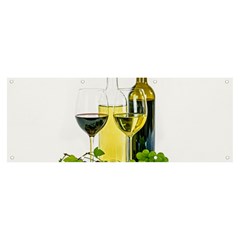 White Wine Red Wine The Bottle Banner And Sign 8  X 3  by Ket1n9