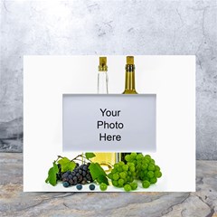 White Wine Red Wine The Bottle White Tabletop Photo Frame 4 x6  by Ket1n9