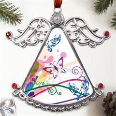 Butterfly Vector Art Metal Angel With Crystal Ornament by Ket1n9