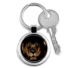 African Lion Mane Close Eyes Key Chain (round) by Ket1n9