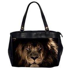 African Lion Mane Close Eyes Oversize Office Handbag (2 Sides) by Ket1n9