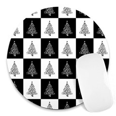 Christmas Tree Xmas Tree Round Mousepad by Ket1n9