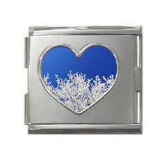 Crown Aesthetic Branches Hoarfrost Mega Link Heart Italian Charm (18mm)