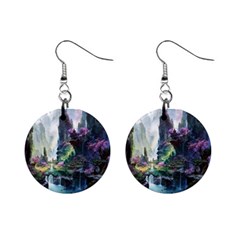 Fantastic World Fantasy Painting Mini Button Earrings by Ket1n9