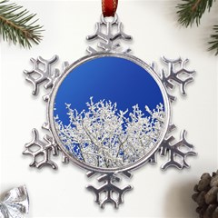 Crown Aesthetic Branches Hoarfrost Metal Large Snowflake Ornament by Ket1n9