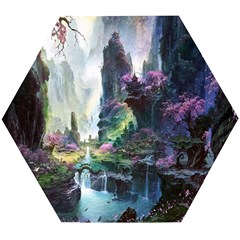 Fantastic World Fantasy Painting Wooden Puzzle Hexagon by Ket1n9