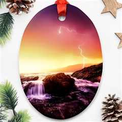 California Sea Ocean Pacific Ornament (oval) by Ket1n9