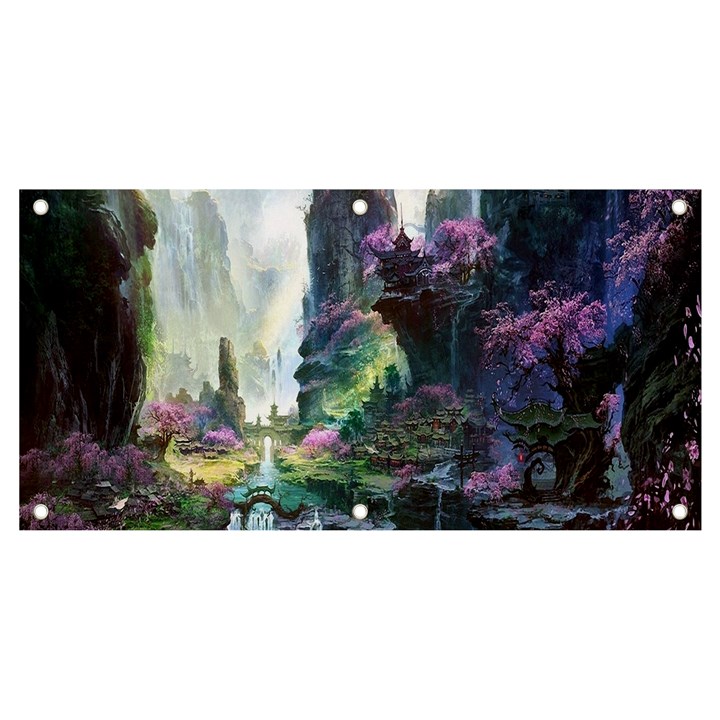 Fantastic World Fantasy Painting Banner and Sign 4  x 2 