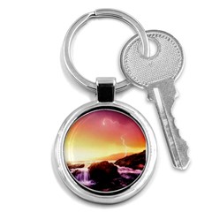 California Sea Ocean Pacific Key Chain (Round)