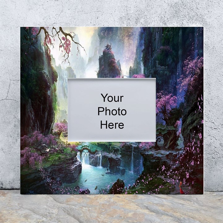 Fantastic World Fantasy Painting White Wall Photo Frame 5  x 7 