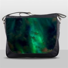 Northern-lights-plasma-sky Messenger Bag by Ket1n9