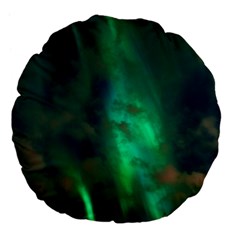 Northern-lights-plasma-sky Large 18  Premium Flano Round Cushions by Ket1n9