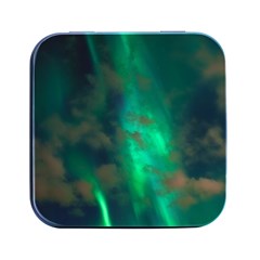 Northern-lights-plasma-sky Square Metal Box (black) by Ket1n9