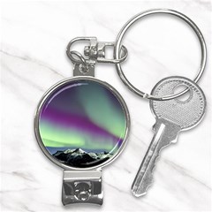 Aurora Stars Sky Mountains Snow Aurora Borealis Nail Clippers Key Chain by Ket1n9