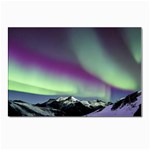 Aurora Stars Sky Mountains Snow Aurora Borealis Postcards 5  x 7  (Pkg of 10) Front