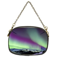 Aurora Stars Sky Mountains Snow Aurora Borealis Chain Purse (two Sides)