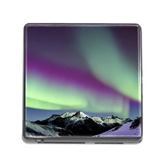 Aurora Stars Sky Mountains Snow Aurora Borealis Memory Card Reader (square 5 Slot) by Ket1n9