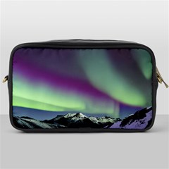 Aurora Stars Sky Mountains Snow Aurora Borealis Toiletries Bag (one Side) by Ket1n9