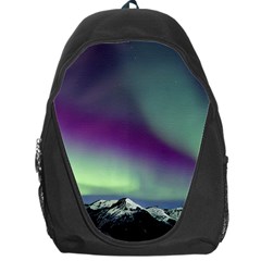 Aurora Stars Sky Mountains Snow Aurora Borealis Backpack Bag by Ket1n9