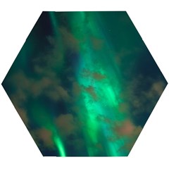 Northern-lights-plasma-sky Wooden Puzzle Hexagon by Ket1n9