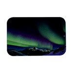 Aurora Stars Sky Mountains Snow Aurora Borealis Open Lid Metal Box (Silver)   Front