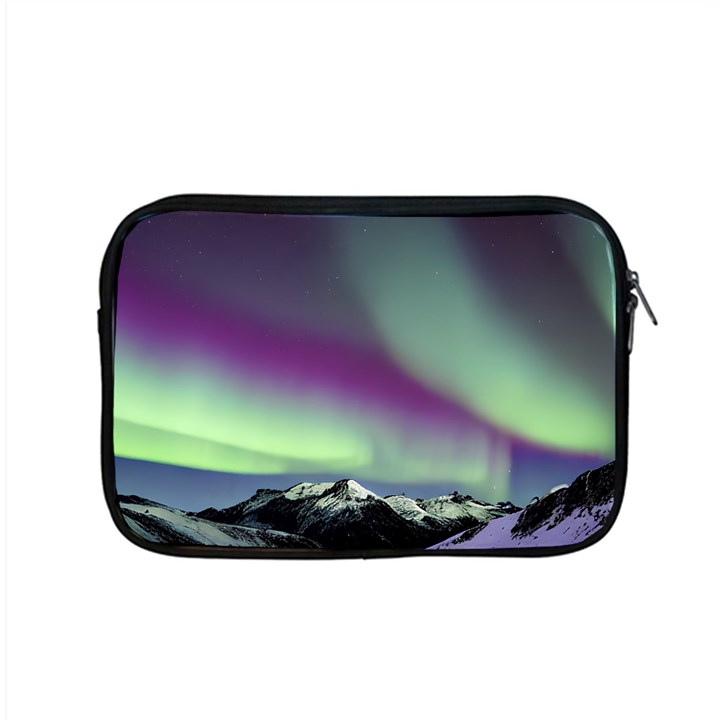 Aurora Stars Sky Mountains Snow Aurora Borealis Apple MacBook Pro 15  Zipper Case