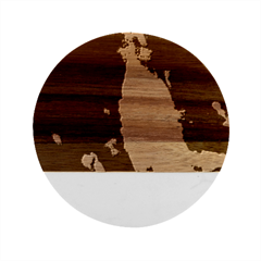 Northern-lights-plasma-sky Marble Wood Coaster (round) by Ket1n9