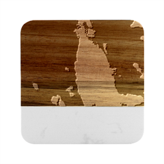 Northern-lights-plasma-sky Marble Wood Coaster (square) by Ket1n9