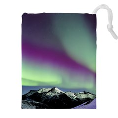 Aurora Stars Sky Mountains Snow Aurora Borealis Drawstring Pouch (4xl)