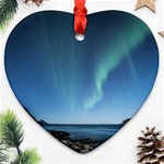 Aurora Borealis Lofoten Norway Heart Ornament (Two Sides) Front