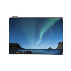 Aurora Borealis Lofoten Norway Cosmetic Bag (large) by Ket1n9