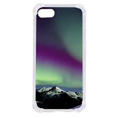 Aurora Stars Sky Mountains Snow Aurora Borealis Iphone Se by Ket1n9