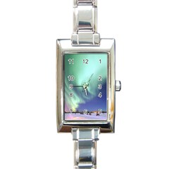 Aurora Borealis Alaska Space Rectangle Italian Charm Watch by Ket1n9