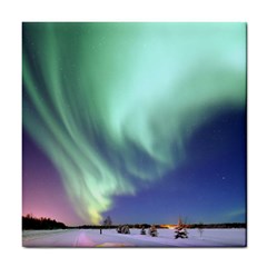 Aurora Borealis Alaska Space Tile Coaster by Ket1n9