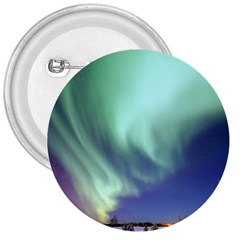 Aurora Borealis Alaska Space 3  Buttons by Ket1n9