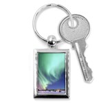 Aurora Borealis Alaska Space Key Chain (Rectangle) Front