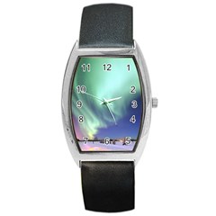 Aurora Borealis Alaska Space Barrel Style Metal Watch by Ket1n9