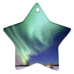 Aurora Borealis Alaska Space Star Ornament (two Sides) by Ket1n9