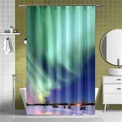 Aurora Borealis Alaska Space Shower Curtain 48  X 72  (small)  by Ket1n9