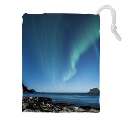 Aurora Borealis Lofoten Norway Drawstring Pouch (5xl) by Ket1n9