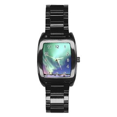 Aurora Borealis Alaska Space Stainless Steel Barrel Watch by Ket1n9